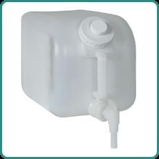 Janitorial Supplies Dispenser - Plastic Shelf Container with Spout 5 Gallon Buddy Jug